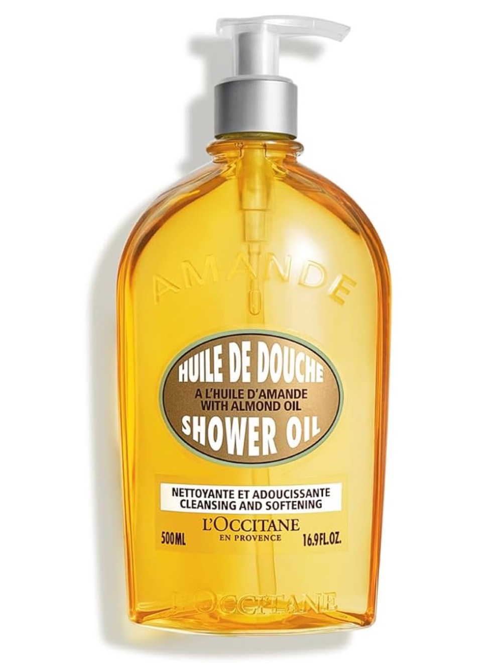 L'OCCITANE Almond Shower Oil Cleanser With Almond Oil 16.9 fl oz 500ml New